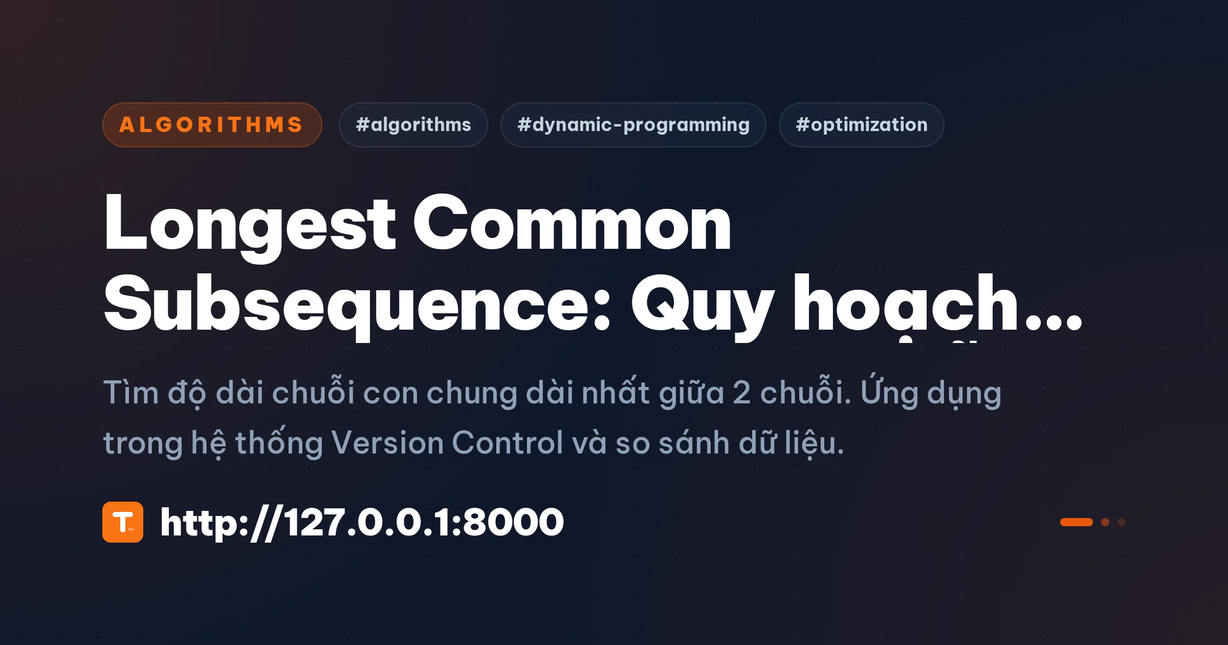Longest Common Subsequence: Quy hoạch động trong so sánh chuỗi
